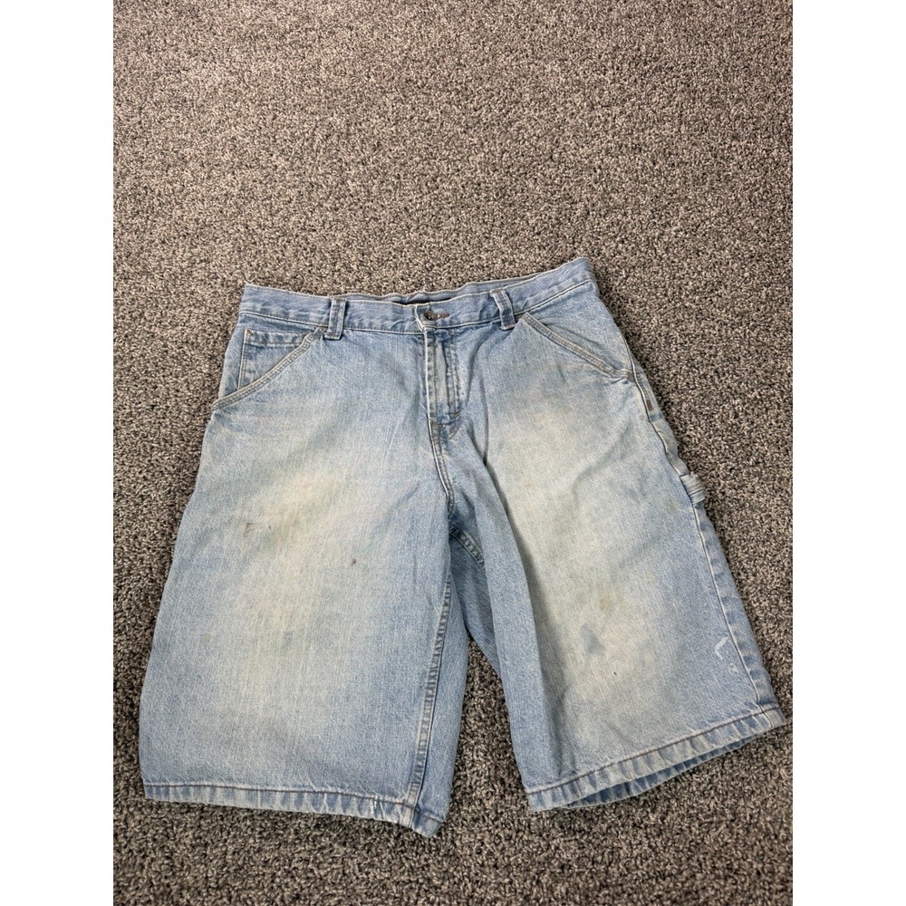 Vintage Y2K Old Navy Loose Painter Denim Jean Shorts Men's Size 34 Blue